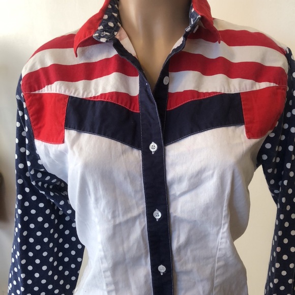 THE San ANGELO Patriotic women’s shirt size M - Picture 2 of 9